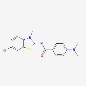 molecular formula C17H16ClN3OS B2413177 (Z)-N-(6-chloro-3-methylbenzo[d]thiazol-2(3H)-ylidene)-4-(dimethylamino)benzamide CAS No. 392326-66-8