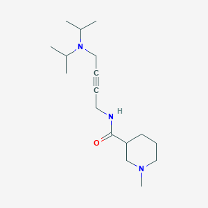 molecular formula C17H31N3O B2413181 N-(4-(diisopropylamino)but-2-yn-1-yl)-1-methylpiperidine-3-carboxamide CAS No. 1421521-94-9