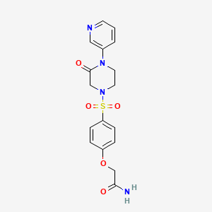 2-(4-{[3-Oxo-4-(pyridin-3-yl)piperazin-1-yl]sulfonyl}phenoxy)acetamide