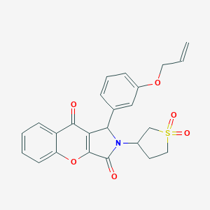molecular formula C24H21NO6S B241319 2-(1,1-Dioxidotetrahydrothiophen-3-yl)-1-[3-(prop-2-en-1-yloxy)phenyl]-1,2-dihydrochromeno[2,3-c]pyrrole-3,9-dione 