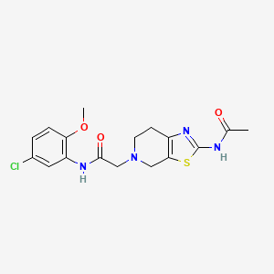 2-(2-acetamido-6,7-dihydrothiazolo[5,4-c]pyridin-5(4H)-yl)-N-(5-chloro-2-methoxyphenyl)acetamide