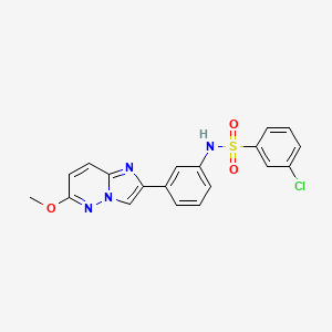 molecular formula C19H15ClN4O3S B2413198 3-chloro-N-(3-(6-methoxyimidazo[1,2-b]pyridazin-2-yl)phenyl)benzenesulfonamide CAS No. 953245-87-9