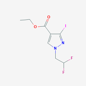 molecular formula C8H9F2IN2O2 B2413208 Ethyl 1-(2,2-difluoroethyl)-3-iodopyrazole-4-carboxylate CAS No. 1946813-06-4