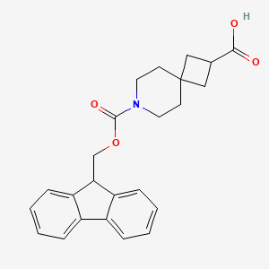 molecular formula C24H25NO4 B2413214 7-(9H-Fluoren-9-ylmethoxycarbonyl)-7-azaspiro[3.5]nonane-2-carboxylic acid CAS No. 2287290-07-5