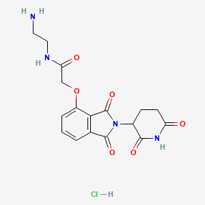 molecular formula C17H19ClN4O6 B2413219 Thalidomide 4'-oxyacetamide-alkyl-C2-amine (hydrochloride) CAS No. 2341841-02-7