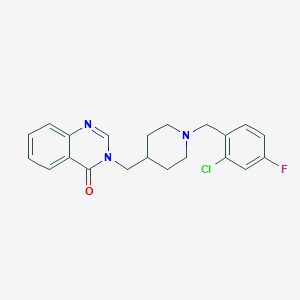 3-[[1-[(2-Chloro-4-fluorophenyl)methyl]piperidin-4-yl]methyl]quinazolin-4-one