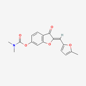 (Z)-2-((5-methylfuran-2-yl)methylene)-3-oxo-2,3-dihydrobenzofuran-6-yl dimethylcarbamate