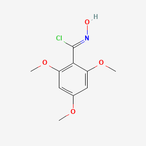 molecular formula C10H12ClNO4 B2413244 Benzenecarboximidoyl chloride, N-hydroxy-2,4,6-trimethoxy- CAS No. 2904-65-6