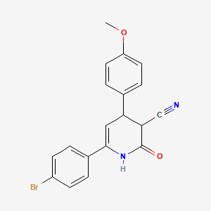molecular formula C19H15BrN2O2 B2413245 6-(4-Bromophenyl)-4-(4-methoxyphenyl)-2-oxo-3,4-dihydro-1H-pyridine-3-carbonitrile CAS No. 507236-89-7
