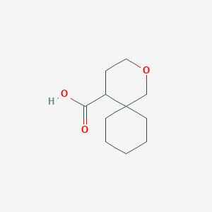 molecular formula C11H18O3 B2413251 2-Oxaspiro[5.5]undecane-5-carboxylic acid CAS No. 1483396-56-0