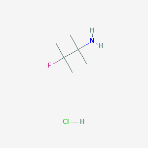 molecular formula C6H15ClFN B2413277 3-氟-2,3-二甲基丁烷-2-胺；盐酸盐 CAS No. 2253640-83-2