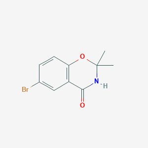 molecular formula C10H10BrNO2 B2413279 6-bromo-2,2-dimethyl-3,4-dihydro-2H-1,3-benzoxazin-4-one CAS No. 133001-95-3