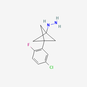 [3-(5-Chloro-2-fluorophenyl)-1-bicyclo[1.1.1]pentanyl]hydrazine
