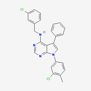 molecular formula C26H20Cl2N4 B2413287 7-(3-chloro-4-methylphenyl)-N-(3-chlorobenzyl)-5-phenyl-7H-pyrrolo[2,3-d]pyrimidin-4-amine CAS No. 477229-58-6