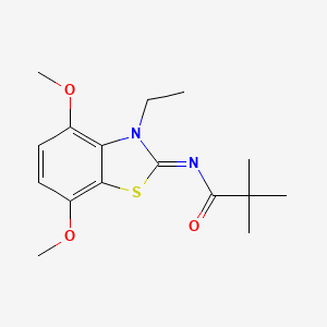 (Z)-N-(3-ethyl-4,7-dimethoxybenzo[d]thiazol-2(3H)-ylidene)pivalamide