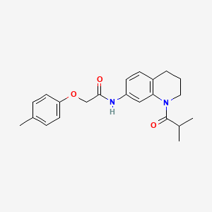 molecular formula C22H26N2O3 B2413296 N-(1-isobutyryl-1,2,3,4-tetrahydroquinolin-7-yl)-2-(4-methylphenoxy)acetamide CAS No. 1005301-77-8