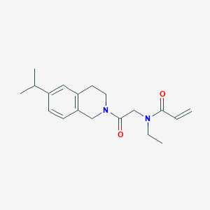 molecular formula C19H26N2O2 B2413302 N-Ethyl-N-[2-oxo-2-(6-propan-2-yl-3,4-dihydro-1H-isoquinolin-2-yl)ethyl]prop-2-enamide CAS No. 2361703-70-8