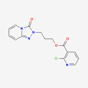 molecular formula C15H13ClN4O3 B2413312 3-{3-oxo-2H,3H-[1,2,4]triazolo[4,3-a]pyridin-2-yl}propyl 2-chloropyridine-3-carboxylate CAS No. 1356661-06-7