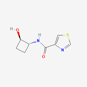 molecular formula C8H10N2O2S B2413313 N-[(1R,2R)-2-Hydroxycyclobutyl]-1,3-thiazole-4-carboxamide CAS No. 1843495-37-3