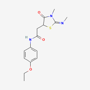 molecular formula C15H19N3O3S B2413315 (Z)-N-(4-ethoxyphenyl)-2-(3-methyl-2-(methylimino)-4-oxothiazolidin-5-yl)acetamide CAS No. 302552-77-8