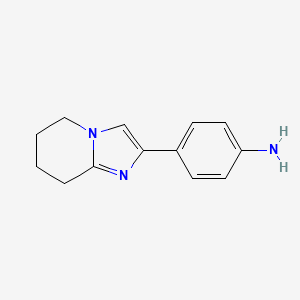 molecular formula C13H15N3 B2413320 4-(5H,6H,7H,8H-Imidazo[1,2-a]pyridin-2-yl)aniline CAS No. 774238-52-7