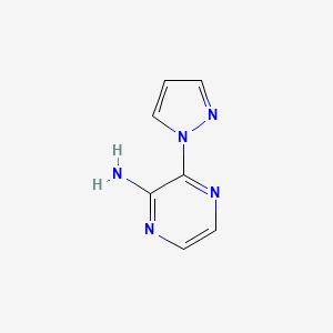 molecular formula C7H7N5 B2413321 3-(1H-pyrazol-1-yl)pyrazin-2-amine CAS No. 1692631-95-0