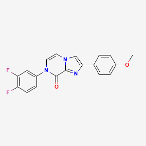 molecular formula C19H13F2N3O2 B2413325 7-(3,4-Difluorophenyl)-2-(4-methoxyphenyl)imidazo[1,2-a]pyrazin-8-one CAS No. 2380182-90-9