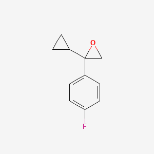 molecular formula C11H11FO B2413327 2-Cyclopropyl-2-(4-fluorophenyl)oxirane CAS No. 1147939-86-3