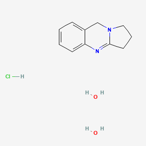 molecular formula C11H17ClN2O2 B2413330 1,2,3,9-Tetrahydropyrrolo[2,1-b]quinazoline hydrochloride dihydrate CAS No. 176040-79-2