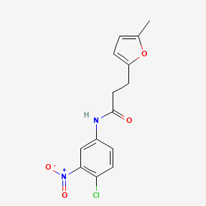 N-(4-chloro-3-nitrophenyl)-3-(5-methylfuran-2-yl)propanamide