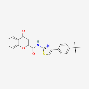 molecular formula C23H20N2O3S B2413334 N-(4-(4-(tert-butyl)phenyl)thiazol-2-yl)-4-oxo-4H-chromene-2-carboxamide CAS No. 391867-60-0