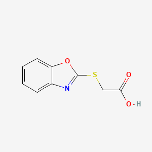 molecular formula C9H7NO3S B2413336 (1,3-苯并恶唑-2-基硫代)乙酸 CAS No. 58089-32-0
