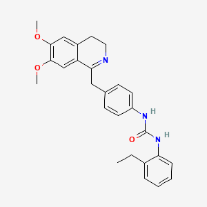 1-[4-[(6,7-Dimethoxy-3,4-dihydroisoquinolin-1-yl)methyl]phenyl]-3-(2-ethylphenyl)urea