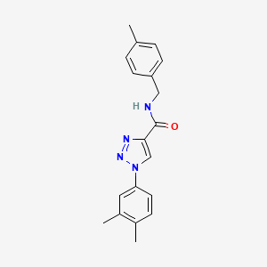 molecular formula C19H20N4O B2413352 1-(3,4-二甲基苯基)-N-(4-甲基苄基)-1H-1,2,3-三唑-4-甲酰胺 CAS No. 1207030-82-7