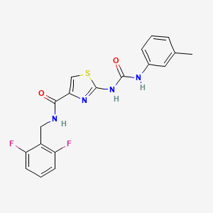 N-(2,6-difluorobenzyl)-2-(3-(m-tolyl)ureido)thiazole-4-carboxamide