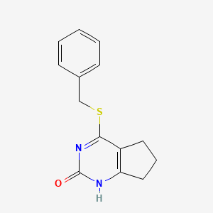molecular formula C14H14N2OS B2413361 4-苄基硫代-1,5,6,7-四氢环戊[d]嘧啶-2-酮 CAS No. 898444-06-9