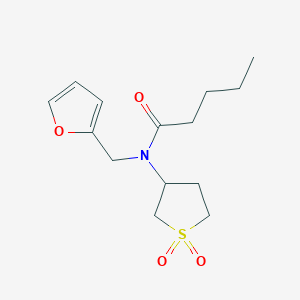 molecular formula C14H21NO4S B241337 N-(1,1-dioxidotetrahydro-3-thienyl)-N-(2-furylmethyl)pentanamide 