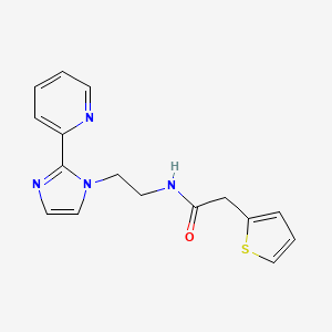 N-(2-(2-(pyridin-2-yl)-1H-imidazol-1-yl)ethyl)-2-(thiophen-2-yl)acetamide