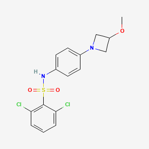 2,6-dichloro-N-(4-(3-methoxyazetidin-1-yl)phenyl)benzenesulfonamide