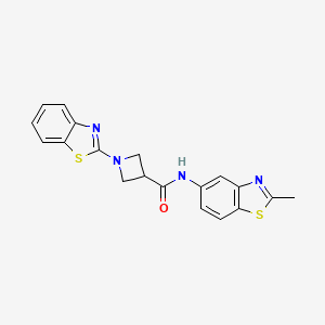 molecular formula C19H16N4OS2 B2413390 1-(苯并[d]噻唑-2-基)-N-(2-甲基苯并[d]噻唑-5-基)氮杂环丁-3-甲酰胺 CAS No. 1286710-20-0