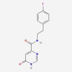 molecular formula C13H12FN3O2 B2413391 N-(4-氟苯乙基)-6-羟基嘧啶-4-甲酰胺 CAS No. 2034226-56-5