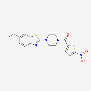 (4-(6-Ethylbenzo[d]thiazol-2-yl)piperazin-1-yl)(5-nitrothiophen-2-yl)methanone