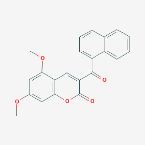 molecular formula C22H16O5 B024134 5,7-Dimethoxy-3-(1-naphthoyl)coumarin CAS No. 86548-40-5