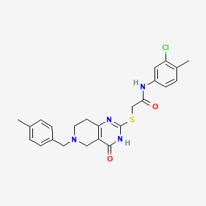N-(3-chloro-4-methylphenyl)-2-({6-[(4-methylphenyl)methyl]-4-oxo-3H,4H,5H,6H,7H,8H-pyrido[4,3-d]pyrimidin-2-yl}sulfanyl)acetamide