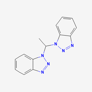 molecular formula C14H12N6 B2413409 1-[1-(Benzotriazol-1-yl)ethyl]benzotriazole CAS No. 50339-35-0