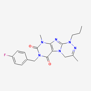 7-[(4-fluorophenyl)methyl]-3,9-dimethyl-1-propyl-1H,4H,6H,7H,8H,9H-[1,2,4]triazino[4,3-g]purine-6,8-dione