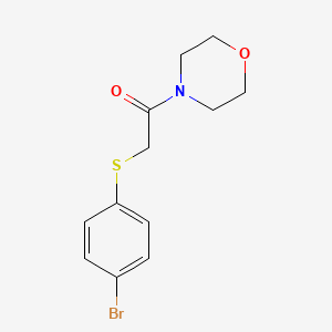 molecular formula C12H14BrNO2S B2413415 2-[(4-Bromophenyl)sulfanyl]-1-morpholino-1-ethanone CAS No. 339097-78-8