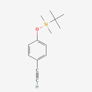 molecular formula C14H20OSi B2413419 叔丁基-(4-乙炔基苯氧基)-二甲基硅烷 CAS No. 136053-34-4