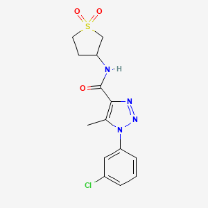 1-(3-chlorophenyl)-N-(1,1-dioxidotetrahydrothiophen-3-yl)-5-methyl-1H-1,2,3-triazole-4-carboxamide