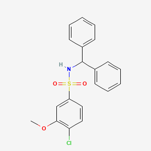 molecular formula C20H18ClNO3S B2413442 N-benzhydryl-4-chloro-3-methoxybenzenesulfonamide CAS No. 496014-51-8
